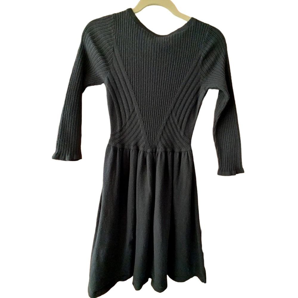 LBD American Eagle Outfitters Short Black Skating Sweater Dress Circle Skirt